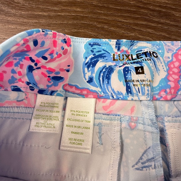 Lilly Pulitzer Luxletic Women's Alston Crop Pull-On Pants Golf, UPF 50 NWT Sz 4 - Picture 14 of 14